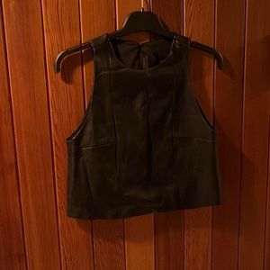 H & M leather top